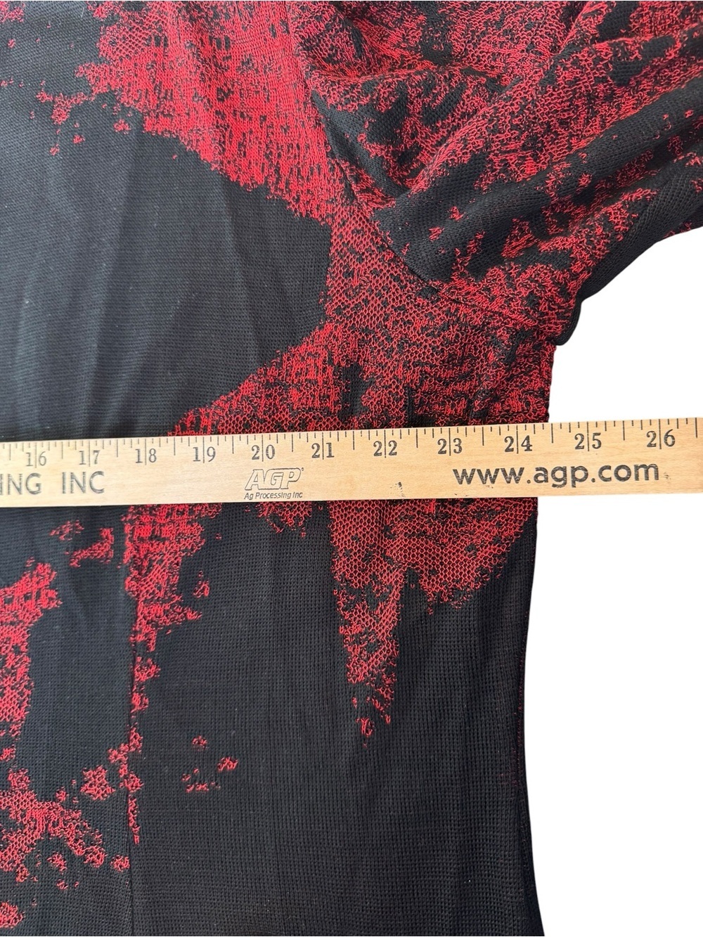 Ming Wang 1X Black Red Abstract Knit Blazer Jacket Career Office Chic W78 - Picture 3 of 7
